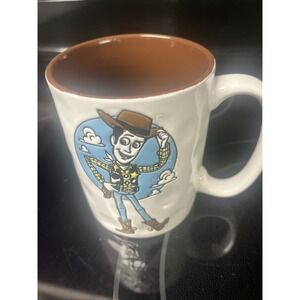 Disney Pixar Toy Story Woody Yeehaw Ceramic Coffee Mug 17oz Silver Buffalo White